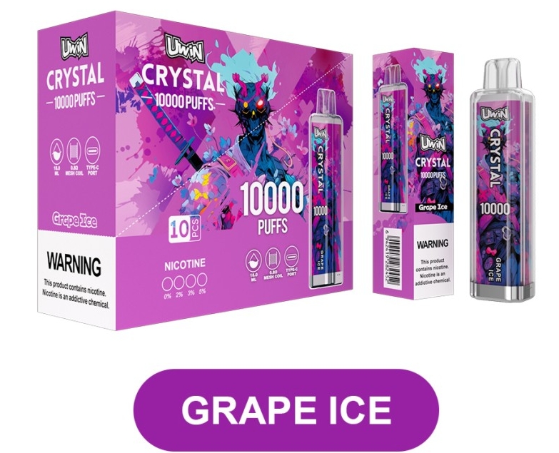 UWIN CRYSTAL 10000 Puffs Vape - led od grožđa: Osvježavajuća revolucija na hrvatskom trži&scaron;tu vejpa 2025.